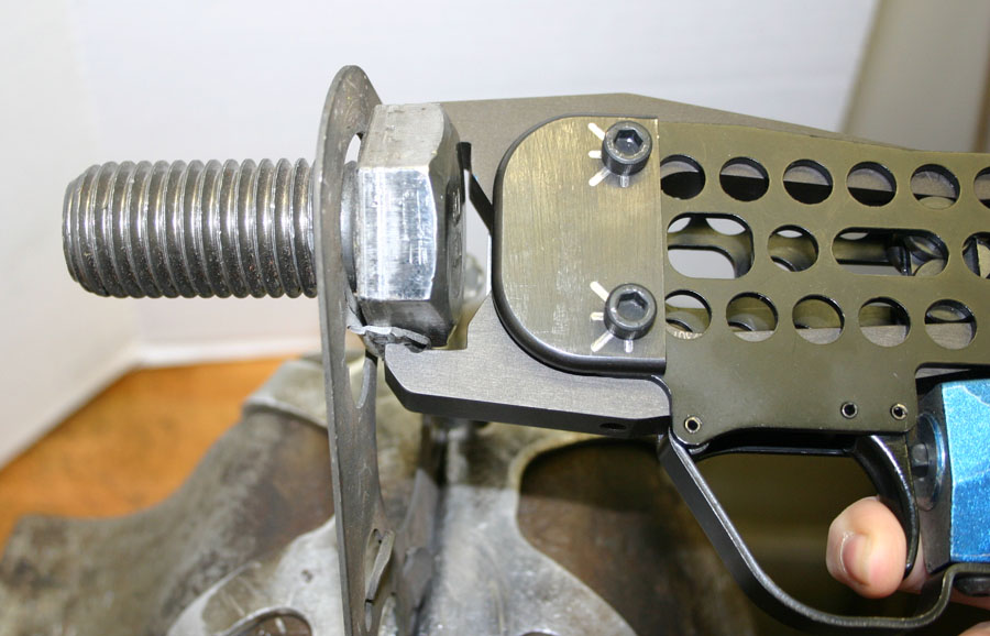 Pneumatic Tab Bending Tools for Bending Rail Car Wheel Bolt Locking Tabs